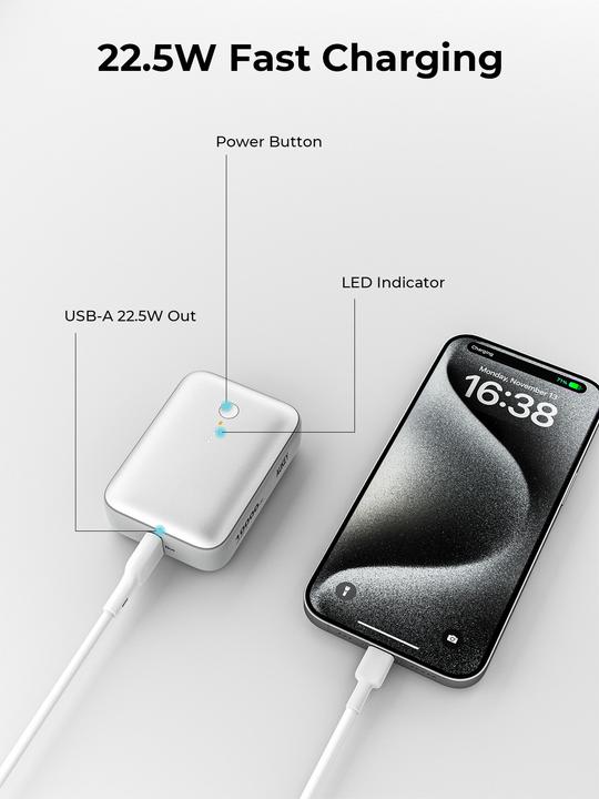 Actual product image Aukey Spark Mini (10000 mAh, 20 W, 37 Wh)