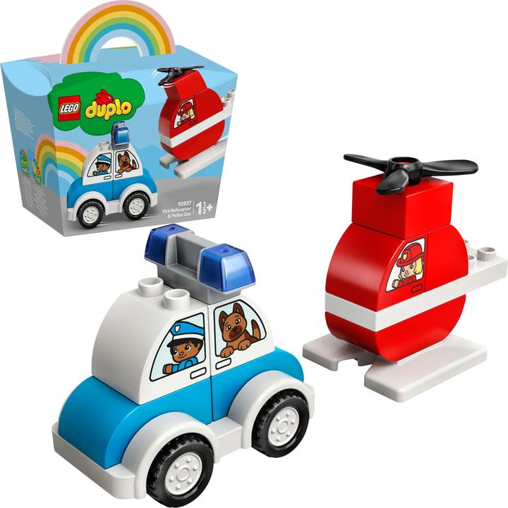 Image du produit LEGO Mon premier hélicoptère de pompiers et ma première voiture de police... (10957)