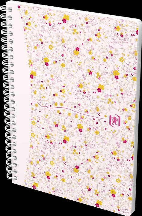Image du produit Oxford FORME FLORALE - Livre en spirale (A5, Quadrillé, Couverture rigide)