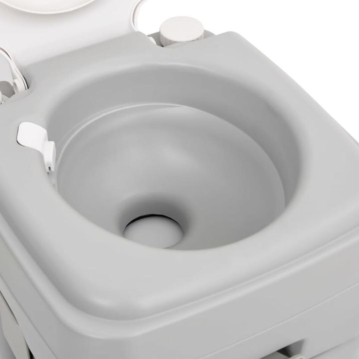 Actual product image VidaXL Camping Toilet Portable Grey and White 20+10 L HDPE
