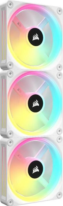 Productafbeelding Corsair iCUE LINK QX120 RGB 120 mm PWM ventilator (wit, starterkit) (120 mm, 3 x)