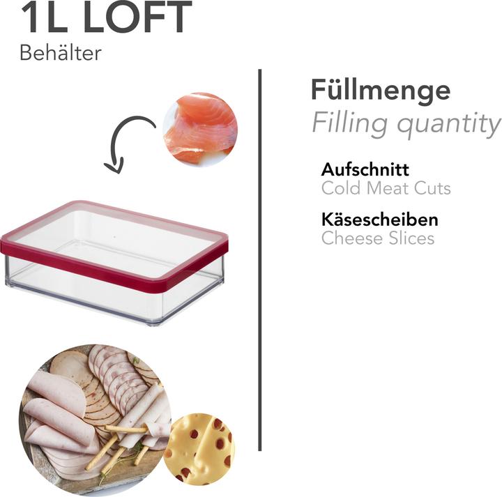 Produktbild Rotho LOFT Vorratsdosen KLAR schwarz (1 l)