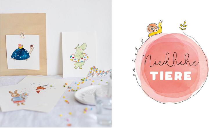 Actual product image Sweet Watercolor - paint 20 motifs for children's room