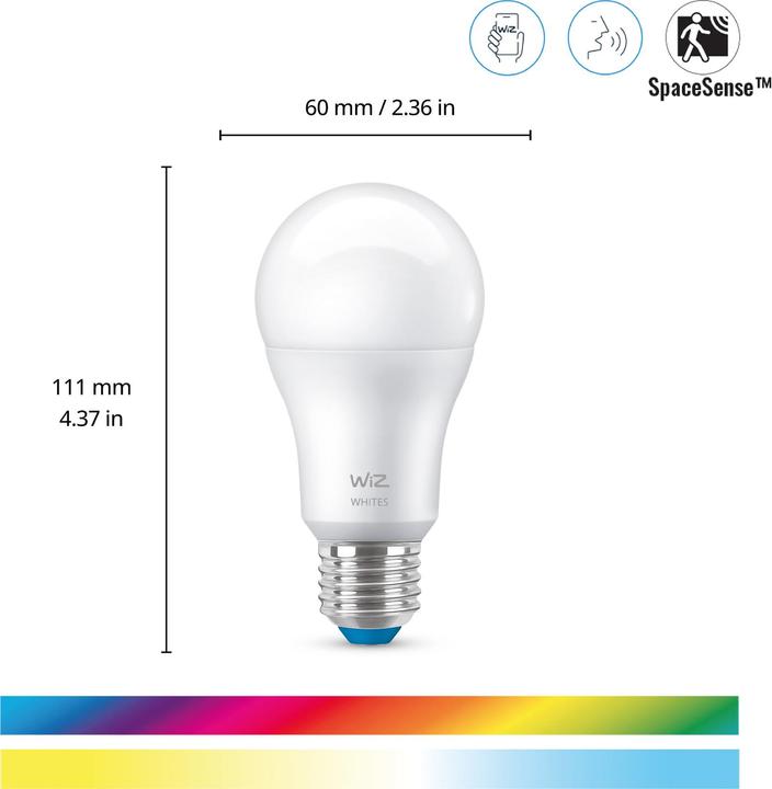 Produktbild WiZ Tunable White (E27, 8 W, 806 lm, 2 x, F)