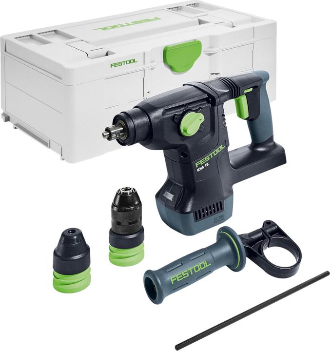 Actual product image Festool KHC 18 EB-Basic cordless combihammer 18 V 2.6 J SDS-Plus Brushless + 1x rechargeable battery 5.0 Ah (Rechargeable battery operated, 18 V)