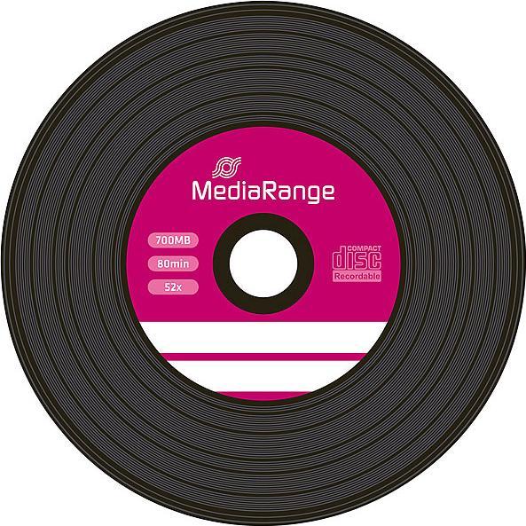 Actual product image MediaRange Vinyl Look CD-R 700MB/80Min (2x 50 spindle)