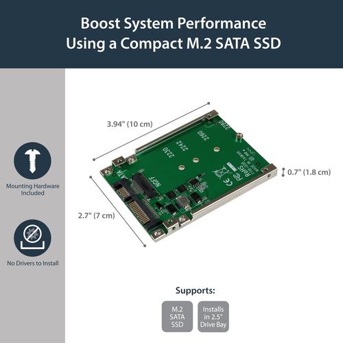 Produktbild StarTech Adapterwandler M.2 NGFF SSD auf 2,5 Zoll SATA