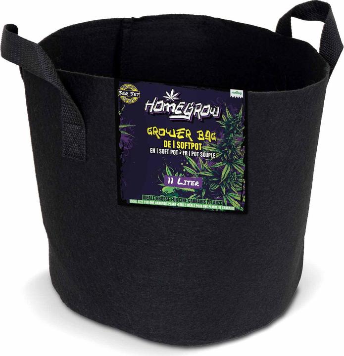 Romberg GROWER BAG Softpot 3er Set 11L für gesundes Wurzelwachstum - Pflanzkübel, Pflanztöpfe, Pflan