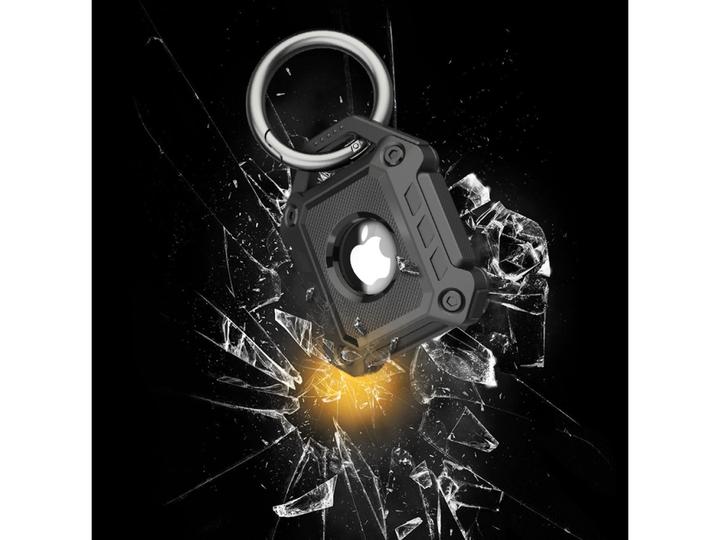 Actual product image Screenguard Apple Airtag Rugged Armor Case with Carabiner
