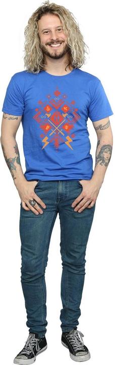 Actual product image Mens Christmas Fair Isle T-Shirt (XXL)