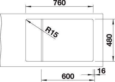 Actual product image Blanco Elon XL 6 S (Fitted sink, 78 cm, 50 cm)