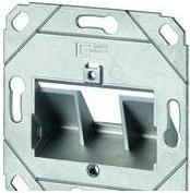 Actual product image Metz Connect 130B20D11200KE Keystone 1Port DE UP0 empty pure white Junction box without cover