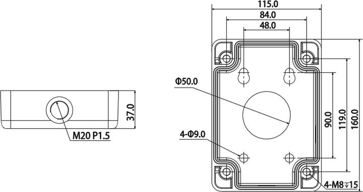 Produktbild Dahua PFA120 Junction Box 21210057 (Montage-Kit)