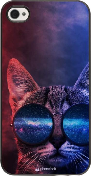 Produktbild PhoneLook Hülle Red Blue Cat Glasses (Apple iPhone 4)