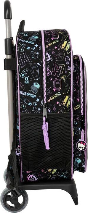 Produktbild Monster High Schulrucksack mit Rädern Schwarz 33 x 42 x 14 cm