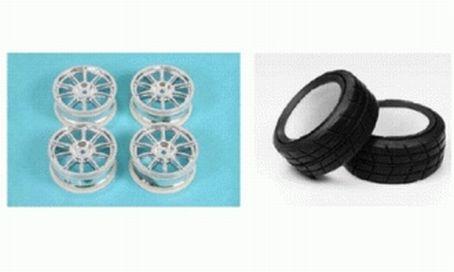 Produktbild Tamiya 10-spoke Mesh Slick Tire (2)