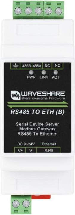 Actual product image WaveShare RS485 to Ethernet POE (B)