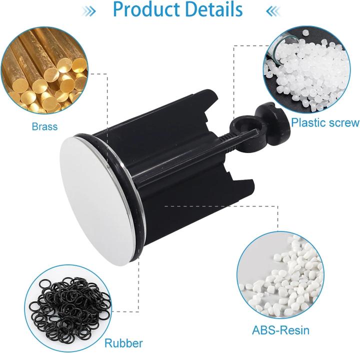 Produktbild Dusbad Waschbeckenstöpsel Universal 40mm Motiv für alle Waschbecken