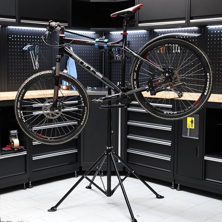 Actual product image Wiltec Repair stand 360° swivelling 30kg adjustable bike assembly stand