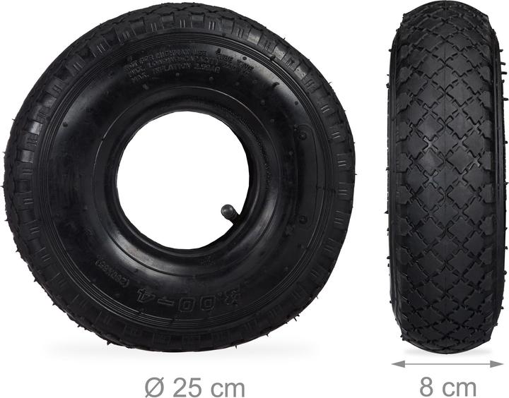 Actual product image Relaxdays 3x hand truck tyres (200 kg)