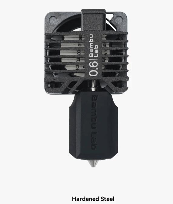 Actual product image Bambu Lab P1 Hotend - hardened steel nozzle 0.6mm (Blast pipe)