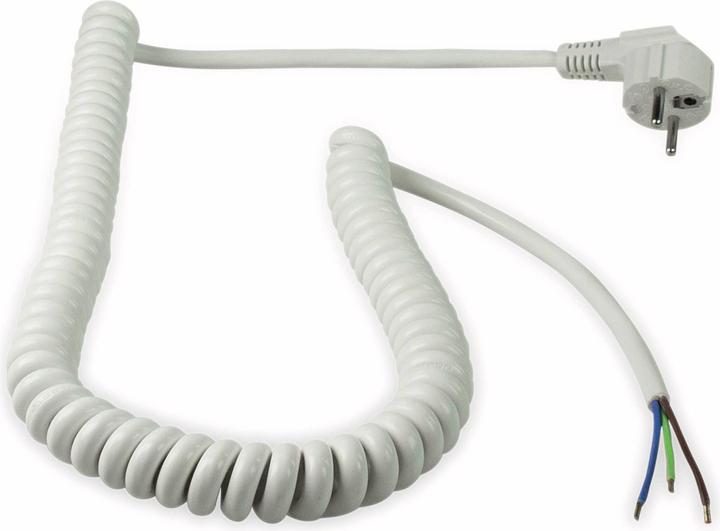 Actual product image As - Schwabe AS SCHWABE connection spiral cable, 4 m, 3x1.5 mm², white, open end (4 m)