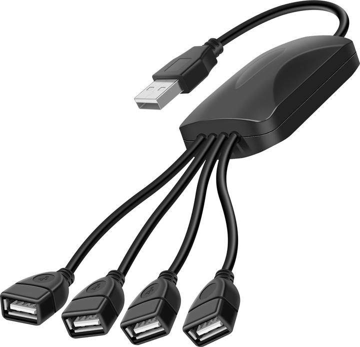 Produktbild Akyga Hub USB 2.0 AK-AD-13 4 porty czarn (USB-A, 4 Ports)