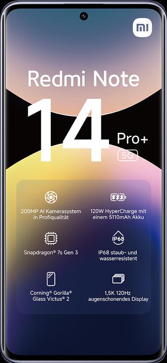 Actual product image Xiaomi Redmi Note 14 Pro+ 5G (512 GB, Lavender Purple, 6.67", Dual SIM, 200 Mpx, 5G)