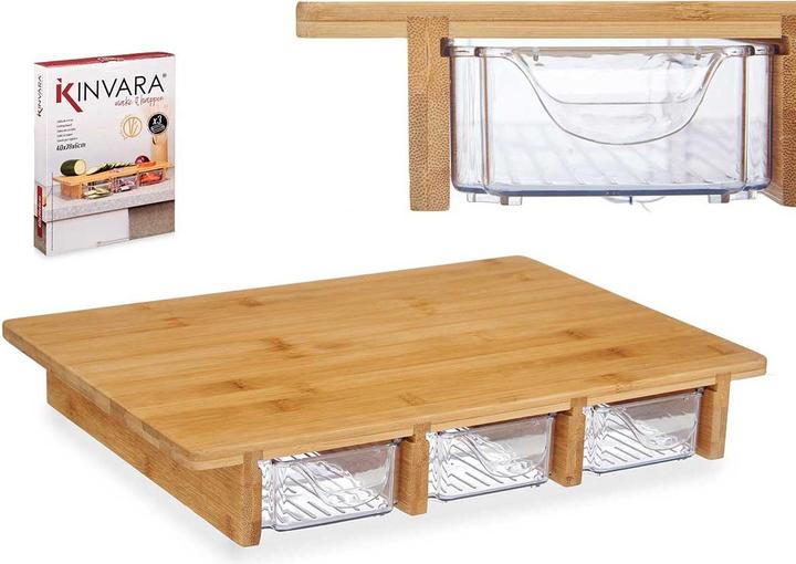Actual product image Kinvara Serving tray with 3 compartments - Bamboo