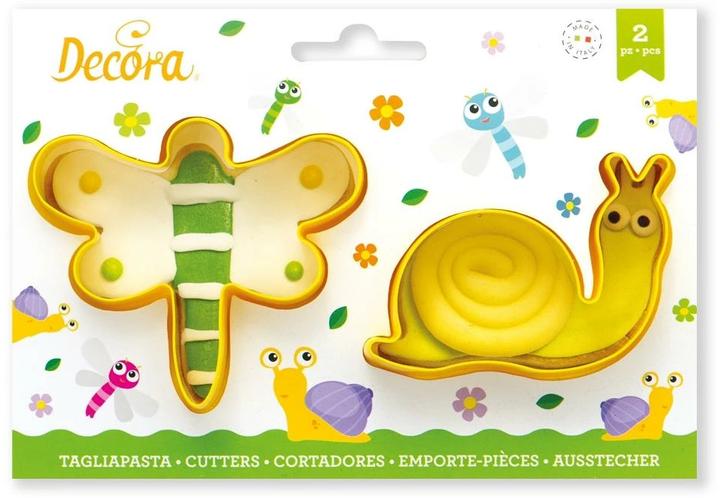 Decora Ausstecher Libelle und Schnecke