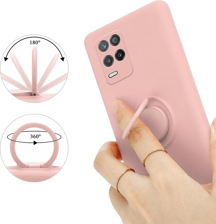 Actual product image Cadorabo TPU Liquid Ring Silicone Case Cover for Realme 8 5G / V13 / Q3 / Q3i / Narzo 30 5G (Realme V13, Realme Narzo 30 5G, Realme Q3i 5G)