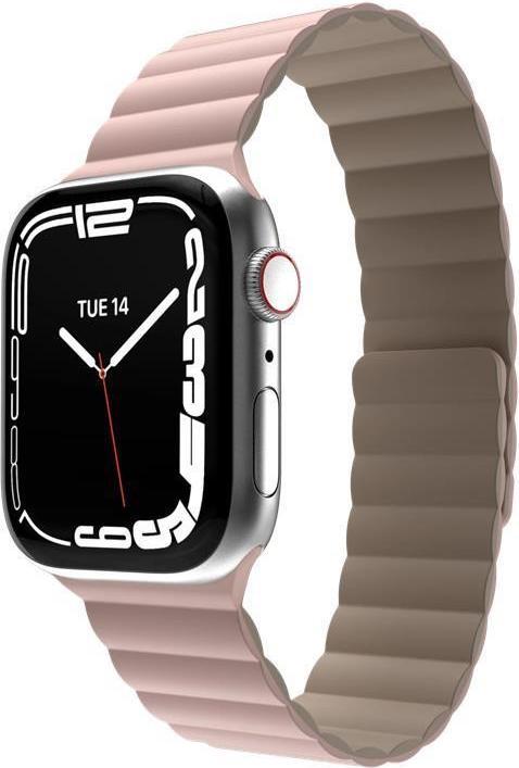 Produktbild MagEasy Magnetisches Silikon-Armband für Apple Watch 42/44/45mm - Pink (45 mm, 44 mm, 42 mm, Silikon)