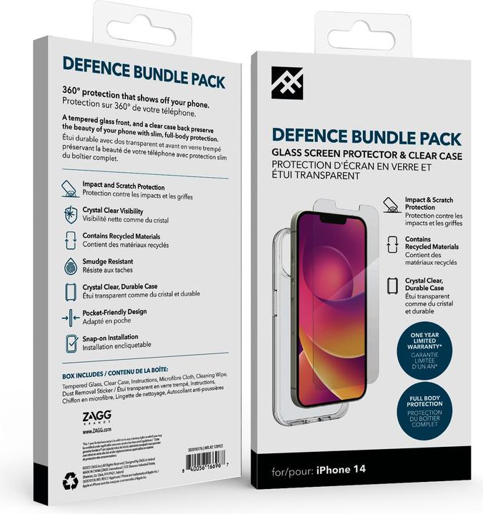 Image du produit Zagg Ifrogz Cases Defence Glass Ip (Apple iPhone 14)