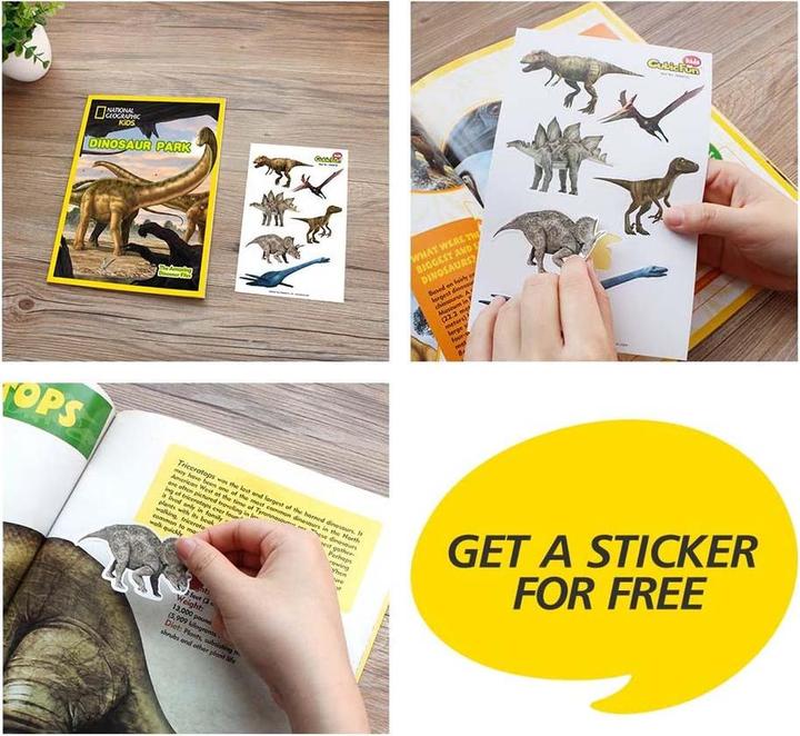 Actual product image Cubicfun Cubic Fun 3D Puzzle DS0973h National Geographic global licence Dino Park 43 pcs. (43 pieces)