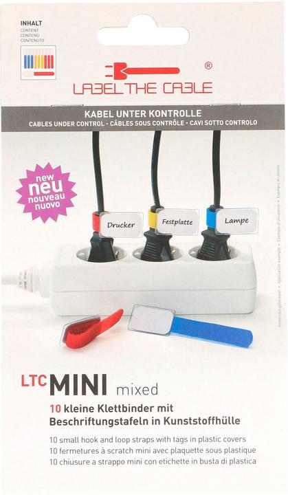 Actual product image Label-the-cable small velcro binder with label (Velcro cable ties, 90 mm, 10 pcs.)
