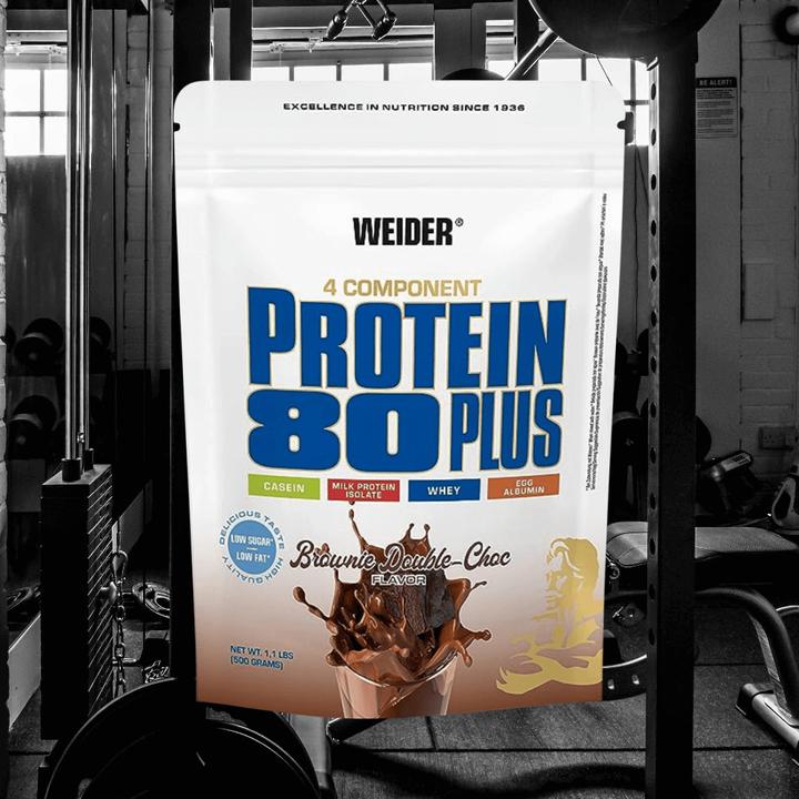 Produktbild Weider Protein 80 plus (Brownie Double Chocolate, 1 Stk., 500 g)
