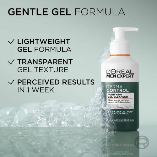Produktbild L'Oréal Paris Men Expert Derma Control Purifying Gel Cleanser (Gel, 260 ml)