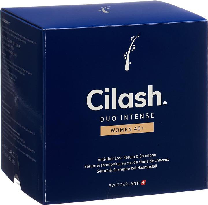 Cilash INTENSE Women 40+ Serum & Shampoo DUO bei Haarausfall 2x 90 ml und 2x 100 ml (274.40 ml, Flüssiges Shampoo)