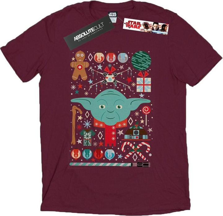 Actual product image Star Wars Mens Yoda Christmas T-Shirt (XXL)