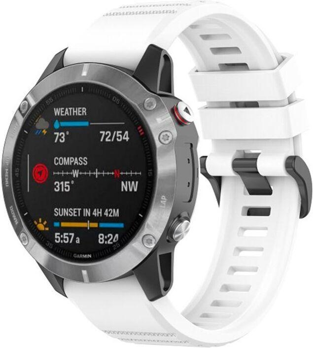 Fixed Siliconen band voor Garmin QuickFit 20 mm Wit
