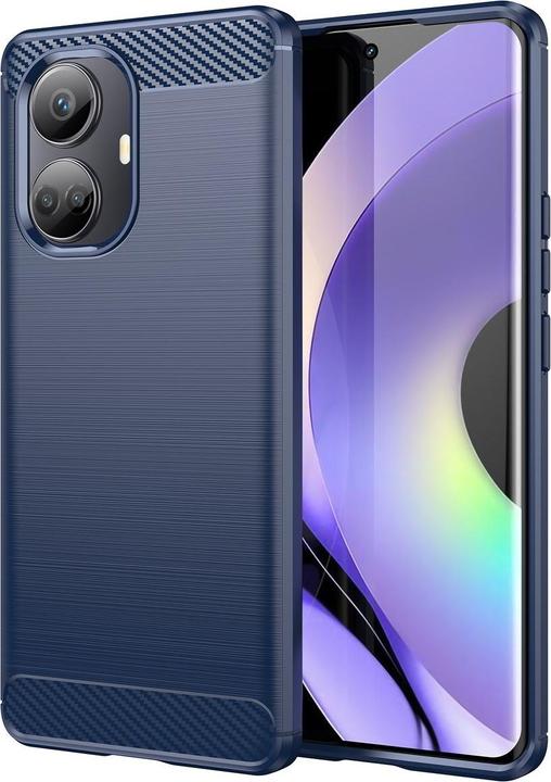 Actual product image König Design Case Mobile Protection for Google Motorola Samsung Xiaomi Case Cover Carbon Optics (Realme 10 Pro+)