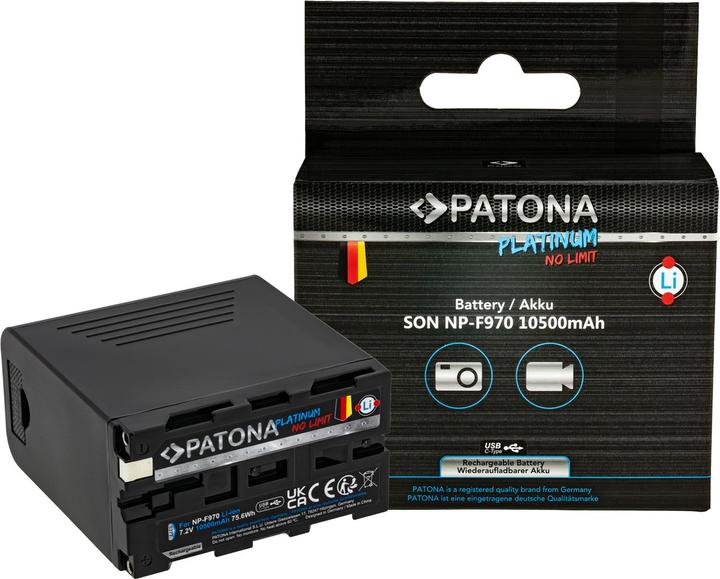 Produktbild Patona Platinum Akku für Sony NP-F970, F960, F950 inkl. Powerbank (Kamera Akku)