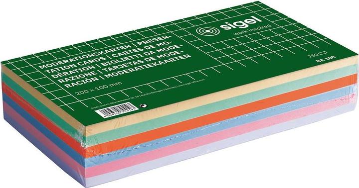 Produktbild Sigel Moderationskarten 10 x 20 cm rechteck, 250 Stück