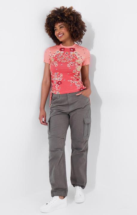 Actual product image Joe Browns Floral Print Rouched Jersey Top (18)