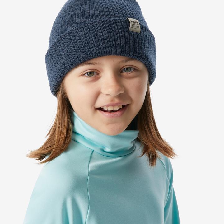 Actual product image Wedze Ski underwear functional shirt children high collar - BL 500 turquoise (3, 4)