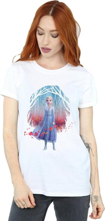 Actual product image Disney Womens/Ladies Frozen 2 Elsa Find The Way Cotton Boyfriend T-Shirt (4XL)