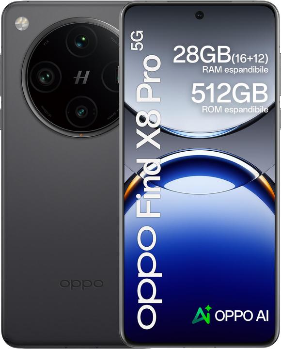 OPPO Find X8 Pro (512 GB, Space Black, 6.77", SIM + eSIM, 0.00 Mpx, 5G)
