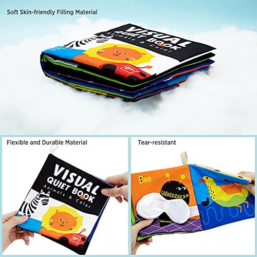 Produktbild Activity Board Baby-Stoffbücher Hochkontrastreiche Schwarz-Weiss-Bücher Knisterbuch zum Anfassen und Fühlen Frühe