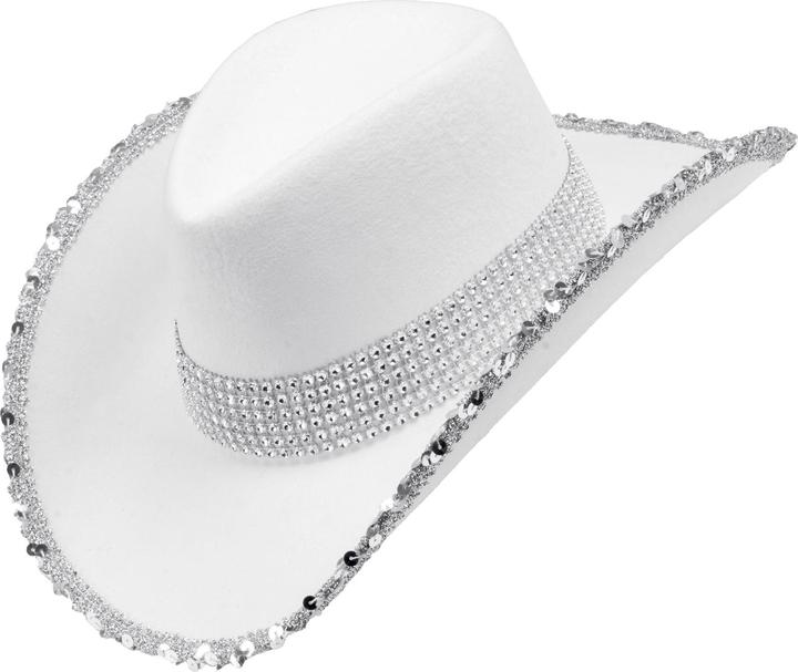 Produktbild Widmann Cowboyhut weiss mit Strass Deko