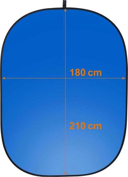 Immagine prodotto Walimex 2in1 fondo pieghevole grigio/blu, 180x210cm (180 cm, 180 cm)